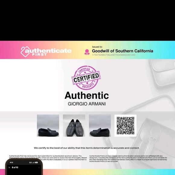 Giorgio Armani Textured Black Loafers - Picture 3 of 16